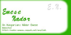 emese nador business card